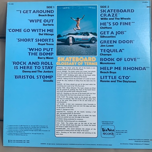 Tee Vee Records Presents I Get Around 1978 Vinyl Record - Picture 2 of 2